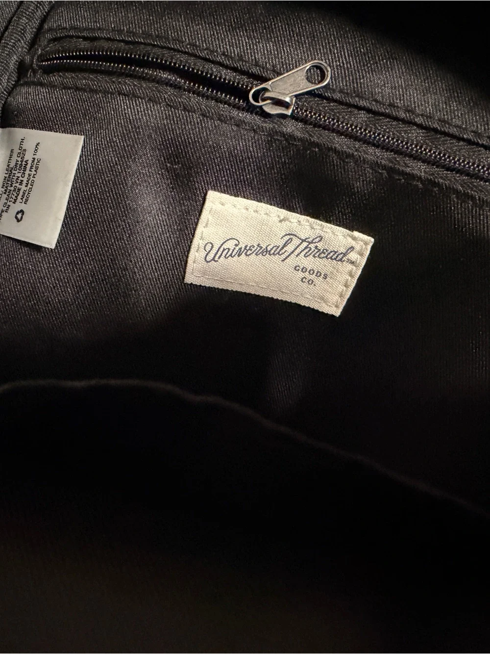 Black Leather Mini Backpack - Universal Thread - Picture 6 of 7